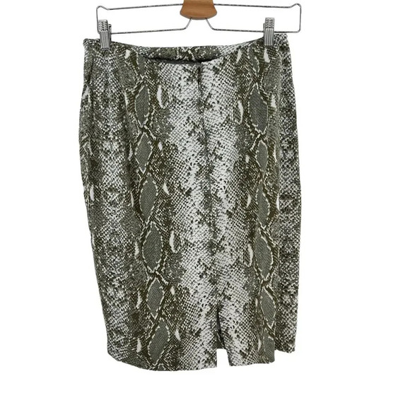 Diane‎ von Furstenberg Kara Tailored Pencil Skirt Snake Print Green Size 6 - Picture 5 of 10